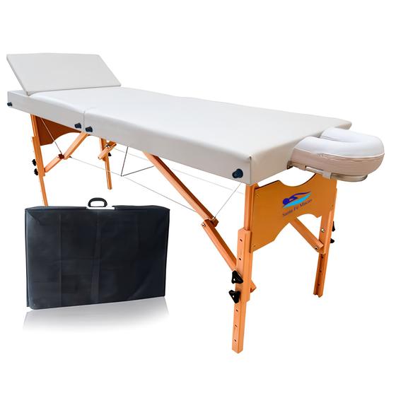 Imagem de Maca Portátil Standard Reclinável Regulagem de Altura RA03 Dobrável Apoio cabeça Ajuste Maleta Massagem Estética Depilação Mesa Luxo Cílios Terapêutic