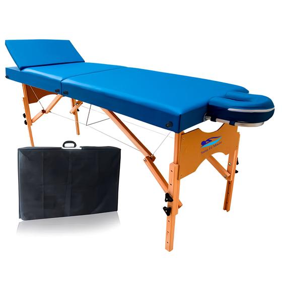 Imagem de Maca Portátil Standard Reclinável Regulagem de Altura RA03 Dobrável Apoio cabeça Ajuste Maleta Massagem Estética Depilação Mesa Luxo Cílios Terapêutic