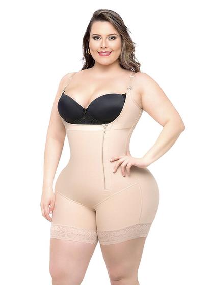 Imagem de Macacão Alta Compressão Body Com Alça Fecho Zíper Com Reforço
