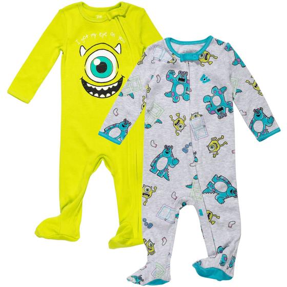 Imagem de Macacão Bebê Disney Pixar Monstros S.A. - Mike e Sully - 2 Peças - 3 a 6 Meses