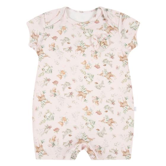 Imagem de Macacão Bebê Menina Curto Rosa Floresta - Hug