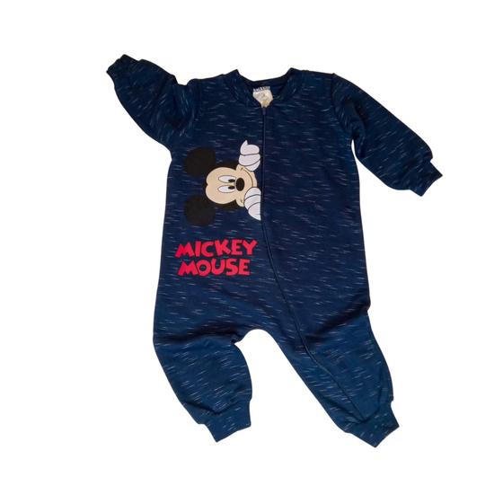 Imagem de Macacão Bebê Mickey Mouse Com Zíper Roupa Bebê Marlan