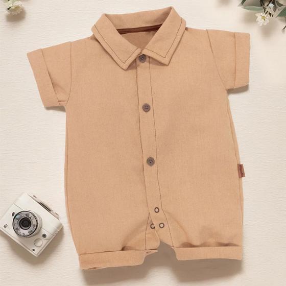 Imagem de Macacão Camisa Caramelo para Bebês