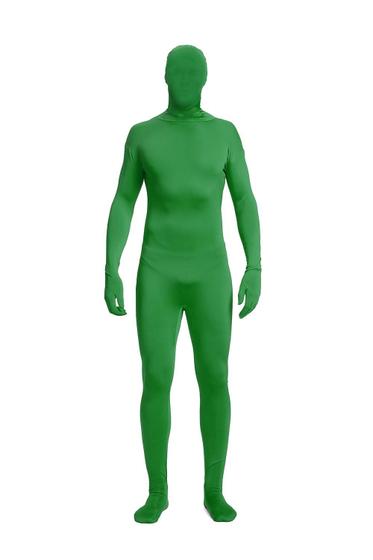 Imagem de Macacão completo Zentai Costume, unissex, elastano, verde elástico, GG