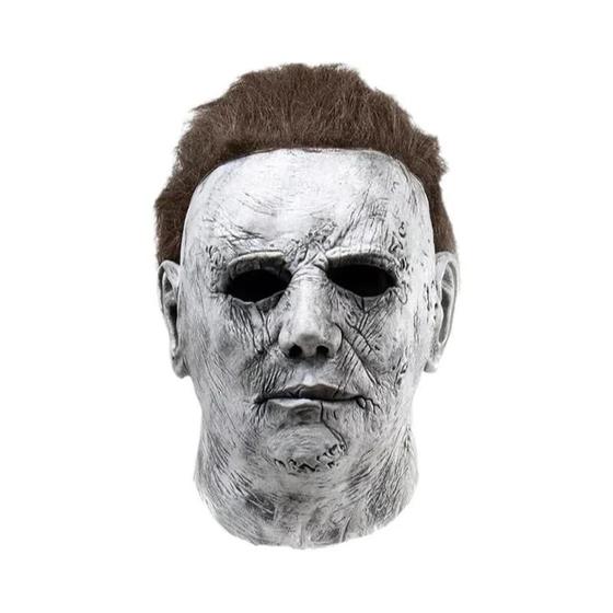 Imagem de Macacão Cosplay Michael Myers Masculino - Fantasia de Halloween com Máscara e Faca