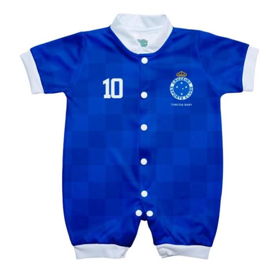 Imagem de Macacão Cruzeiro Bebê Curto Azul - Torcida Baby