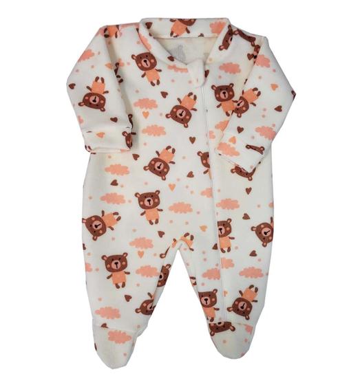 Imagem de Macacão de Bebê Soft Estampado Menino e Menina Com Zíper Roupas de Bebê