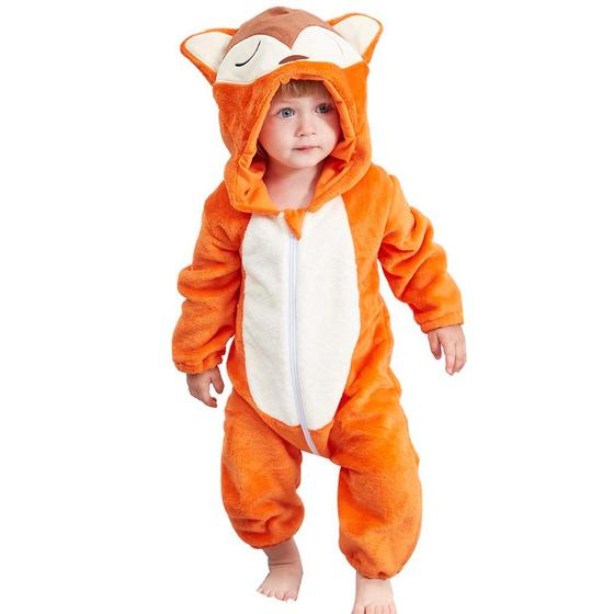 Imagem de Macacão de flanela com capuz de inverno Romper MICHLEY Newborn Baby 24-30m