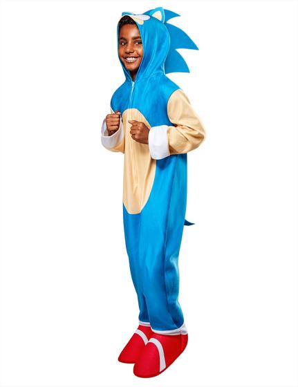 Imagem de Macacão infantil Costume Rubies Costume Co Oversized Sonic the Hedgehog 8-10