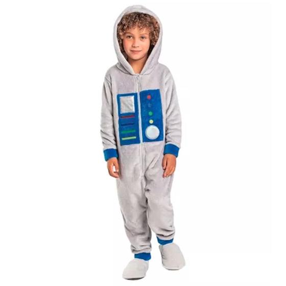 Imagem de Macação infantil kigurumi fleece astronauta fakini kids ref:1281 4/10