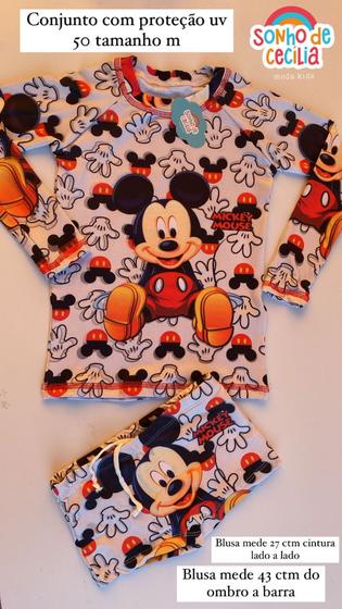 Imagem de Macacão Infantil Masculino Mickey com Proteção UV 50+