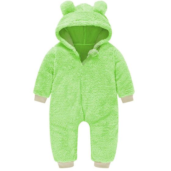 Imagem de Macacão Infantil Teddy Inverno Peluciado com Capuz para Bebê Frio Quentinho Protege Aquece Resistente Fofinho