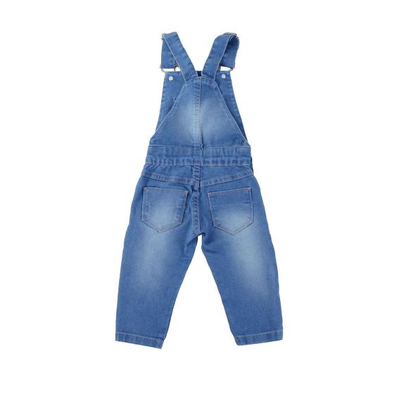 Imagem de Macacão Jardineira Bebê Feminino Dipopini Jeans Azul - KBF02