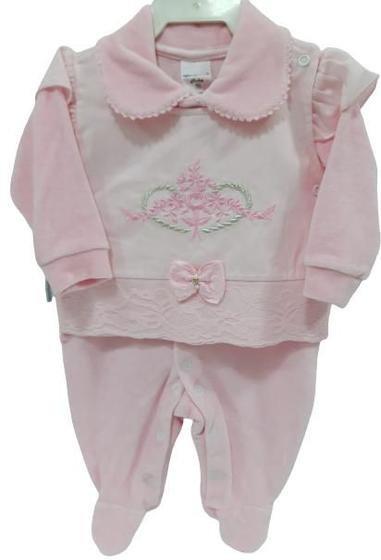 Imagem de Macacão Longo Bebê Menina Inverno Chuquinha Baby Ref 7220