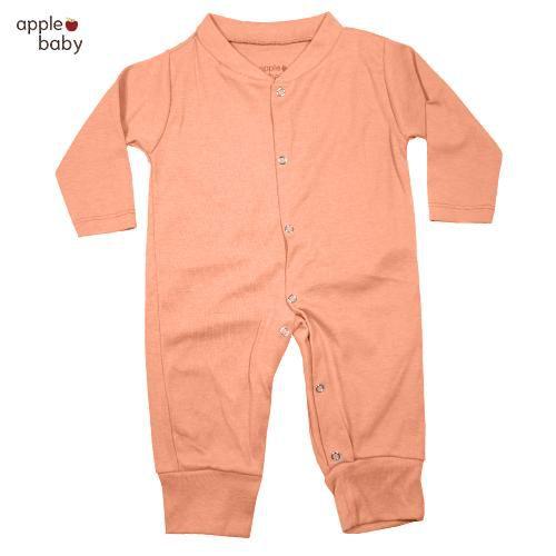 Imagem de Macacão longo laranja damasco - basic apple baby