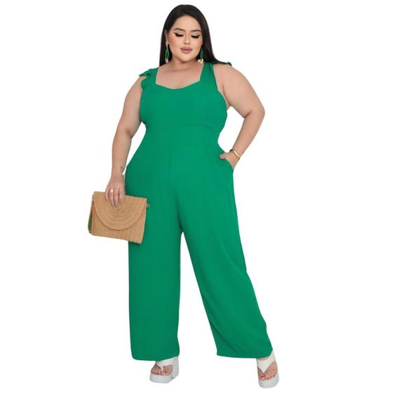 Imagem de Macacão Longo Plus Size Tamanho Grande Moda Maior Tendência