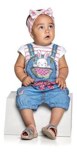 Macacão Macaquinho Infantil Menina Fantasia Parmalat Bebê
