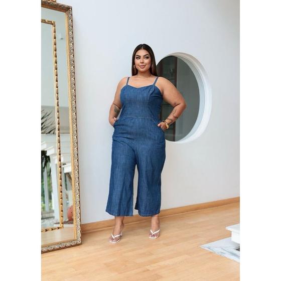 Imagem de Macação pantacur PLUS SIZE com elastex e alça regulável