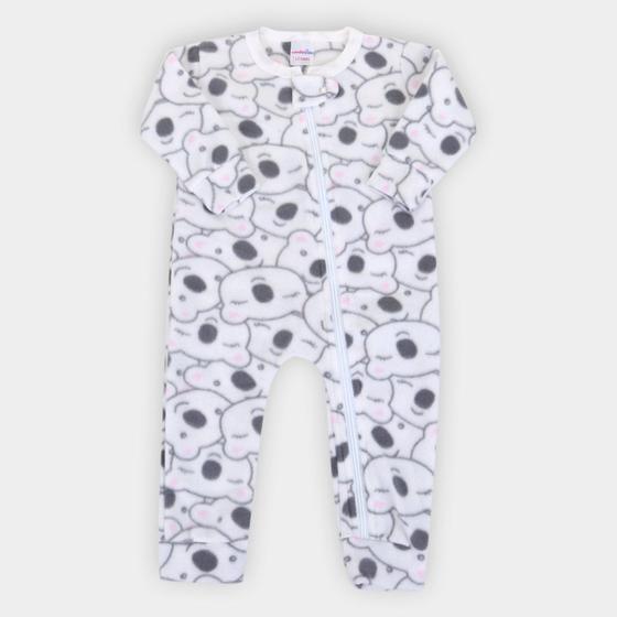 Imagem de Macacão Pijama Bebê Candy Kids Soft Fleece Manga Longa Feminino