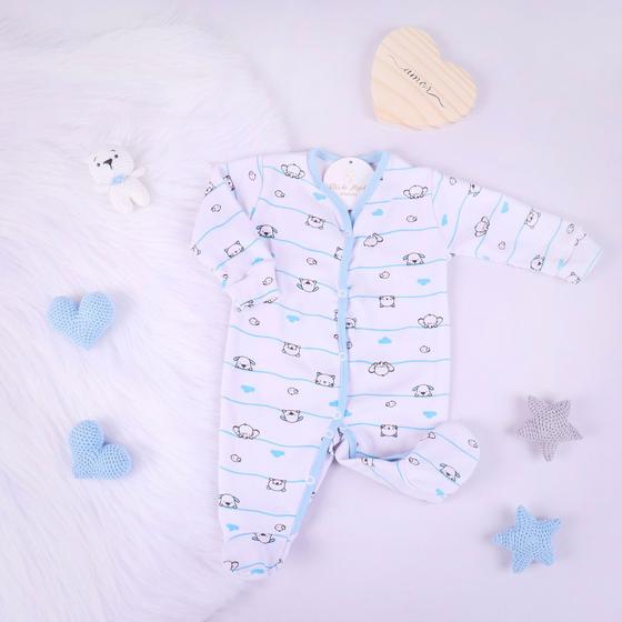 Imagem de Macacão Pijama Infantil Menina Menino Para O Frio Estampado