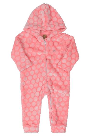 Imagem de Macacão Poliester com Capuz Menina Inverno Up Baby Poá