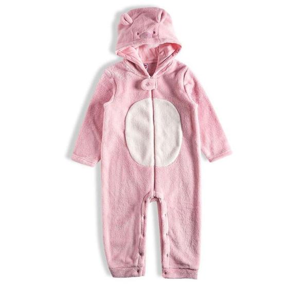 Imagem de Macacão Urso Pelúcia sem pé Rosa - Tip Top