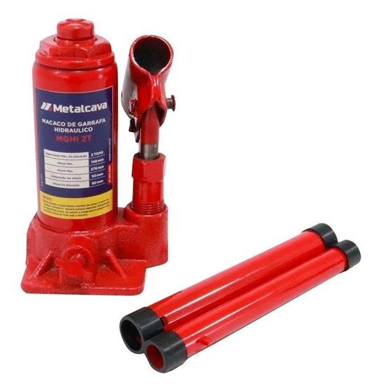 Imagem de Macaco Hidráulico Metalcava MGHI 2T Vermelho 2T 90mm