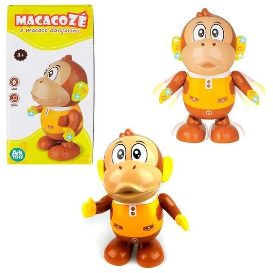 Imagem de Macaco Zé Dançarino Brinquedo Infantil Musical Com Luz E Som