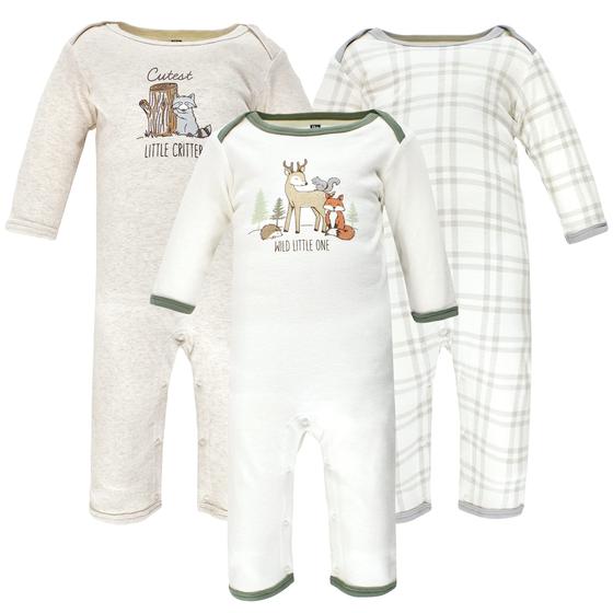 Imagem de Macacões Hudson Baby Cotton Forest Deer para meninas 0-3M