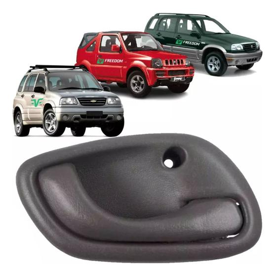 Imagem de Maçaneta da porta gm tracker suzuki grand vitara jimny 1998 a 2020 dianteira/traseira interna lado d