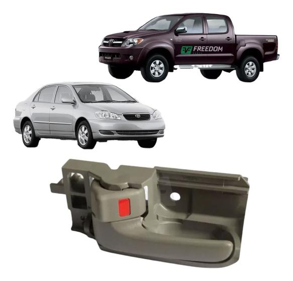 Imagem de Maçaneta da porta toyota corolla hilux interna 2002 a 2015 dianteira traseira lado esquerdo