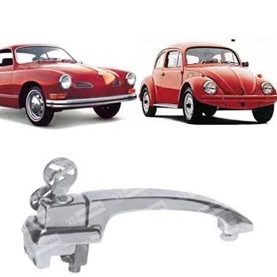 MAÇANETA EXTERNA DIANTEIRA LD / LE COM CHAVE FUSCA KARMANN GHIA 1958 ATÉ 1977 CROMADO Nº Ori Menor preço em MAÇANETA EXTERNA DIANTEIRA LD / LE COM CHAVE FUSCA KARMANN GHIA 1958 ATÉ 1977 CROMADO Nº Ori