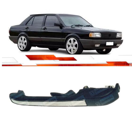 Imagem de Macaneta externa porta traseira LD Voyage 1987 Ate 1994 sem chave friso preto metal 3028392068