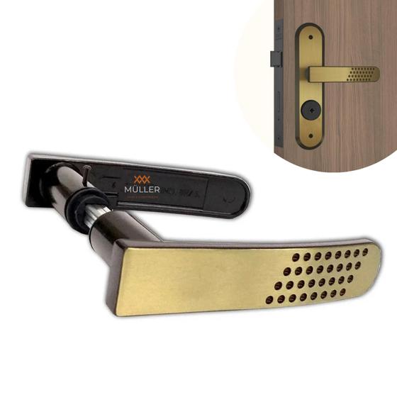 Maçaneta para Porta Oxidada Dourada Stam Modelo 21 51254 - Maçaneta ...