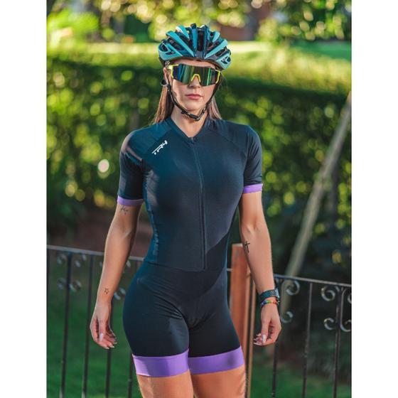 Imagem de Macaquinho de Ciclismo Gel Feminino Fresh Proteção Solar Macacão Pedal