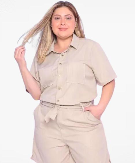 Imagem de Macaquinho Feminino Sarja Plus Razon Jeans