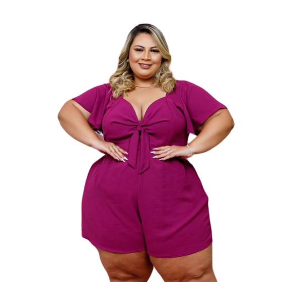 Macaquinho Plus Size Roupas Femininas GG 2027 Bellucy Modas