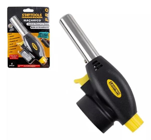 Imagem de Maçarico Culinario Portátil Multiuso Com Controle De Chama Preto Startools