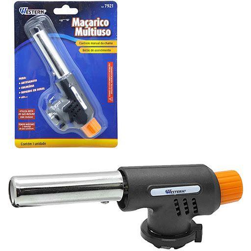 Imagem de Maçarico Multiuso Com Controle Manual De Chama E Botão De Acendimento - Western 7921