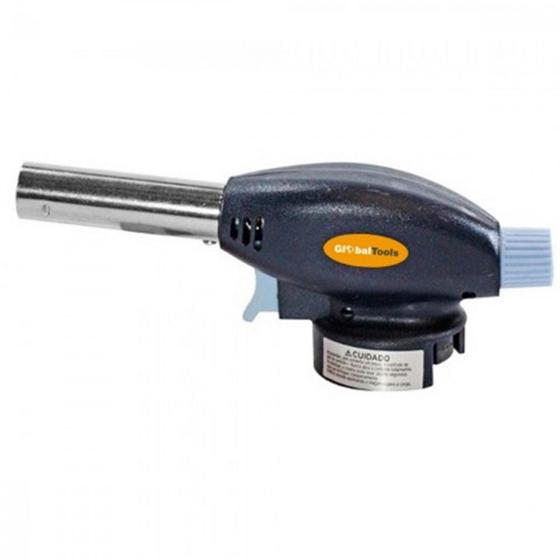 Imagem de Macarico Portatil Globalmix Automatico Para Cartucho Preto Com Giro 360Â Gt6019
