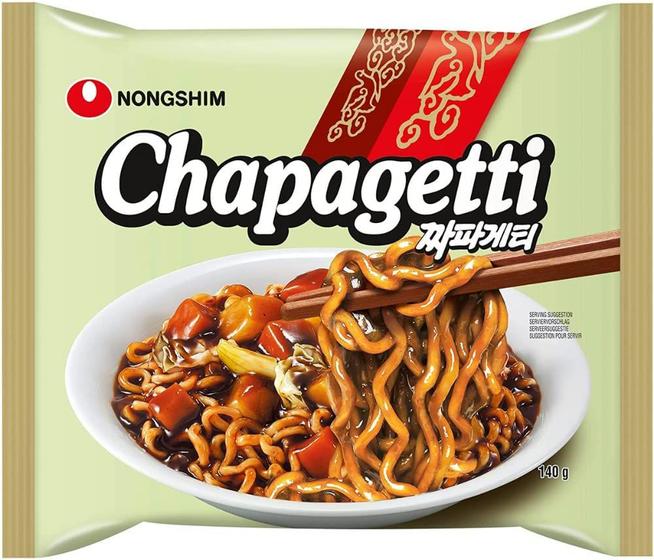 Imagem de Macarrão Coreano Instantâneo Chapagetti Soja Preta 140g Nongshim