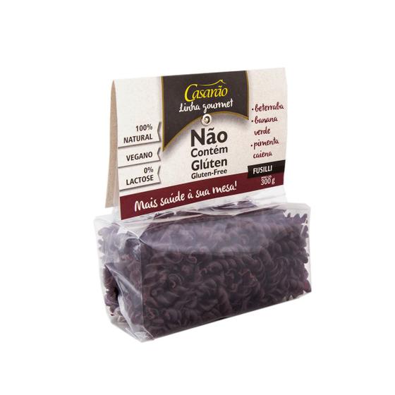 Imagem de Macarrão de Arroz Fusilli Sabor Beterraba 300g - Casarão