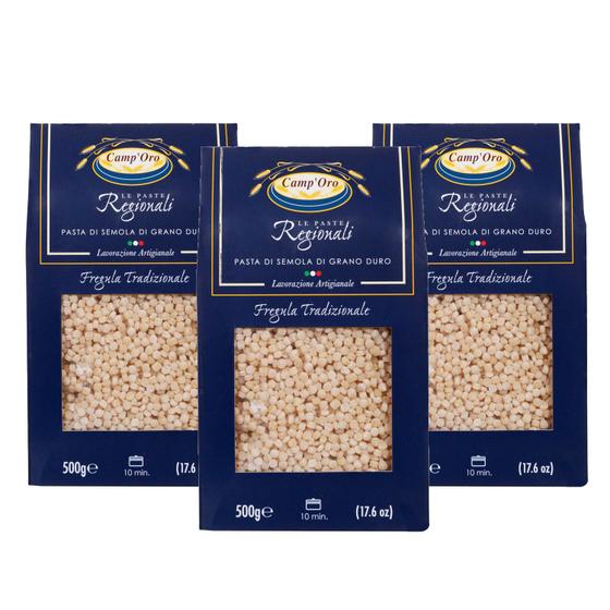 Imagem de Macarrão Fregula Tradicional CAMP'ORO 500g (3 pacotes)