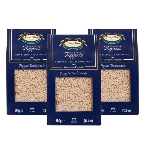 Imagem de Macarrão Fregula Tradicional Camp'Oro 500G (3 Pacotes)