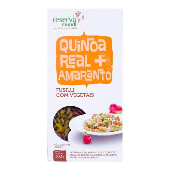 Imagem de Macarrão Fusilli de !uinoa Amaranto Vegetais Mundo da Quinoa 300g