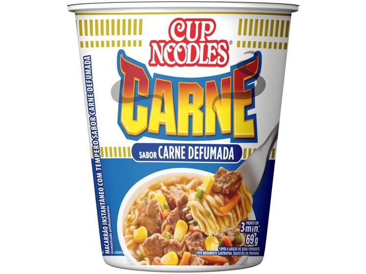 Macarrão Instantâneo Cup Noodles Carne Defumada 69g Macarrão