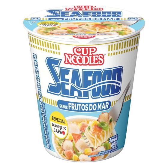 Macarrão Instantâneo Cup Noodles Frutos do Mar Seafood 65g Nissin
