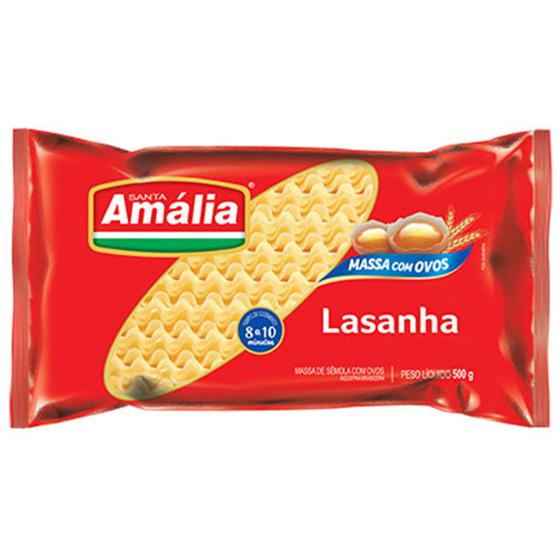 Imagem de Macarrão Lasanha Massa Com Ovos  Santa Amalia 500g