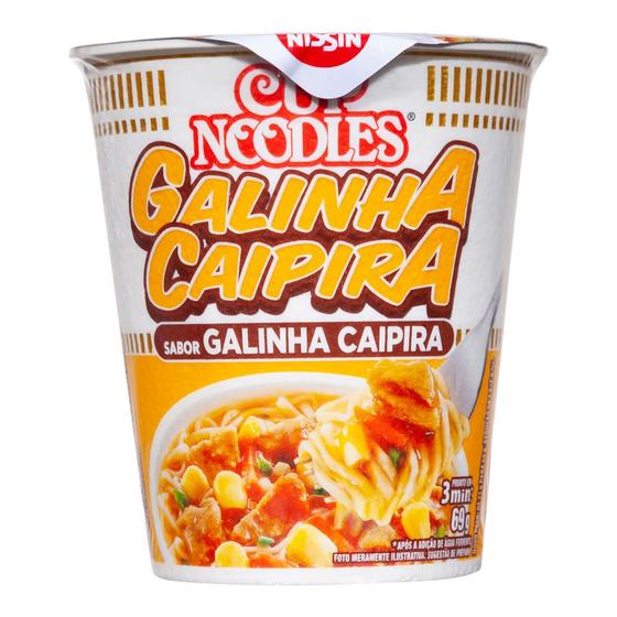 Macarrão Nissin Cup Noodles Galinha Caipira 69g Macarrão Instantâneo