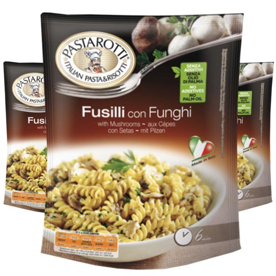 Imagem de Macarrão PASTAROTTI Fusilli c/ Funghi 175g (3 pacotes)